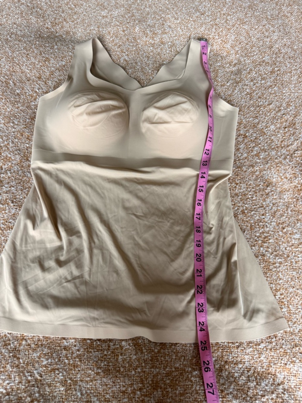 Evelyn Bobbie Defy Bra Tank XL Seamless Base Layer Shapewear XL Nude Sand - Picture 5 of 5